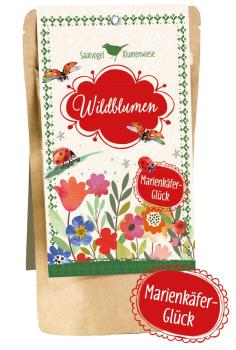 Saatvogel Blumenwiese  - Wildblumen- Marienkäfer-Glück