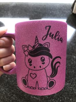 Keramiktasse sparkle  mit individueller Beschriftung