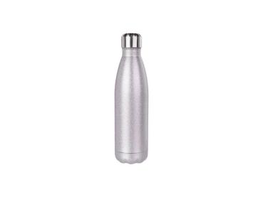 Edelstahlflasche Glitter silber