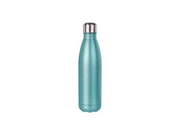 Edelstahlflasche Glitter aqua