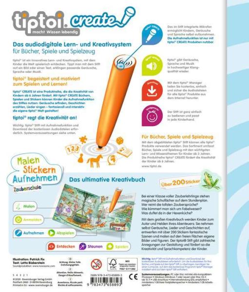 tiptoi® CREATE Malen Stickern Aufnehmen: Zauberschule