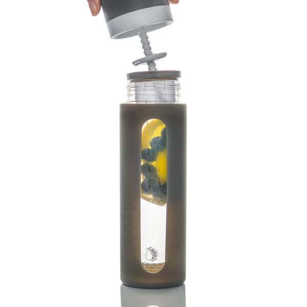 Pressa Bottle Trinkflasche Glas Charcoal (Grau)