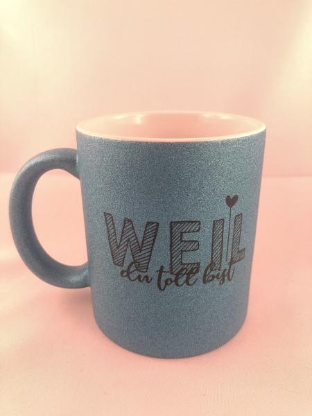 Keramiktasse sparkle  mit individueller Beschriftung