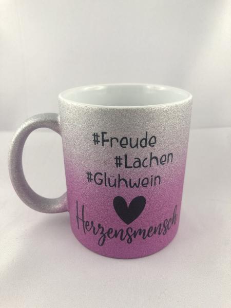 Keramiktasse sparkle  mit individueller Beschriftung