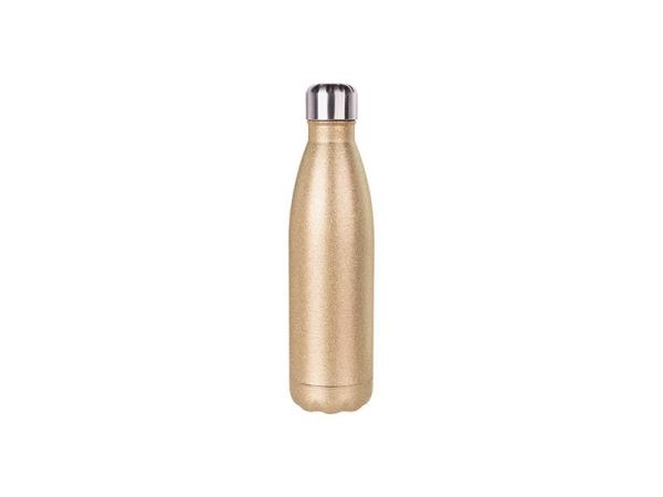 Edelstahlflasche Glitter gold