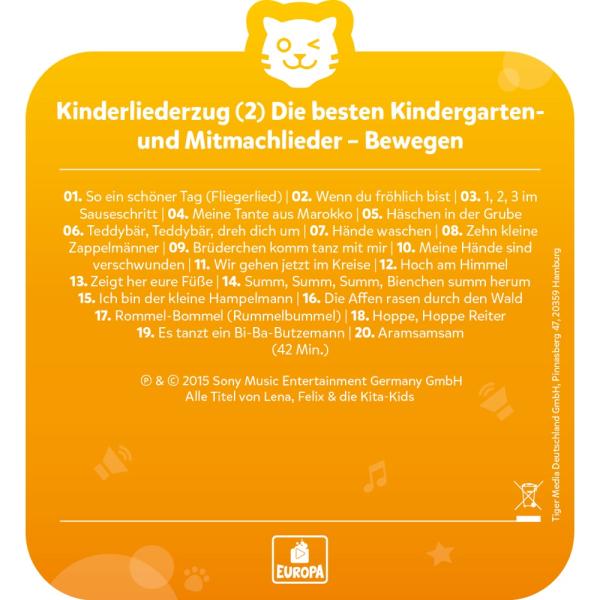 tigercard - Kinderliederzug - Die besten Kindergarten- und Mitmachlieder - Bewegen